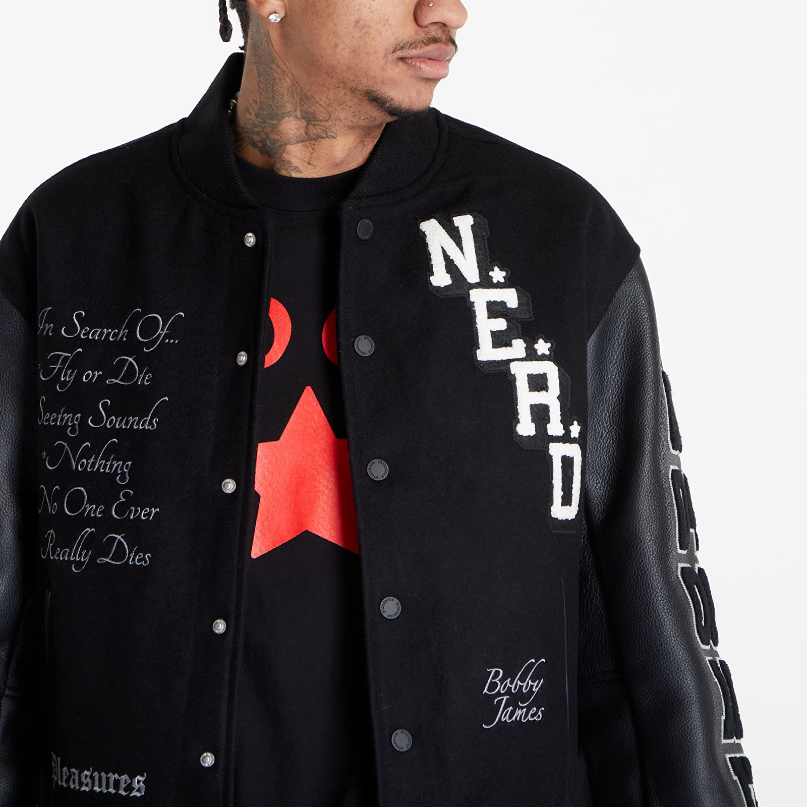 ☆NERDY☆ Varsity Track Jacket 24FW Black Red Brown Japanese Brand × NERDY Nerdy Track Jacket - Gem