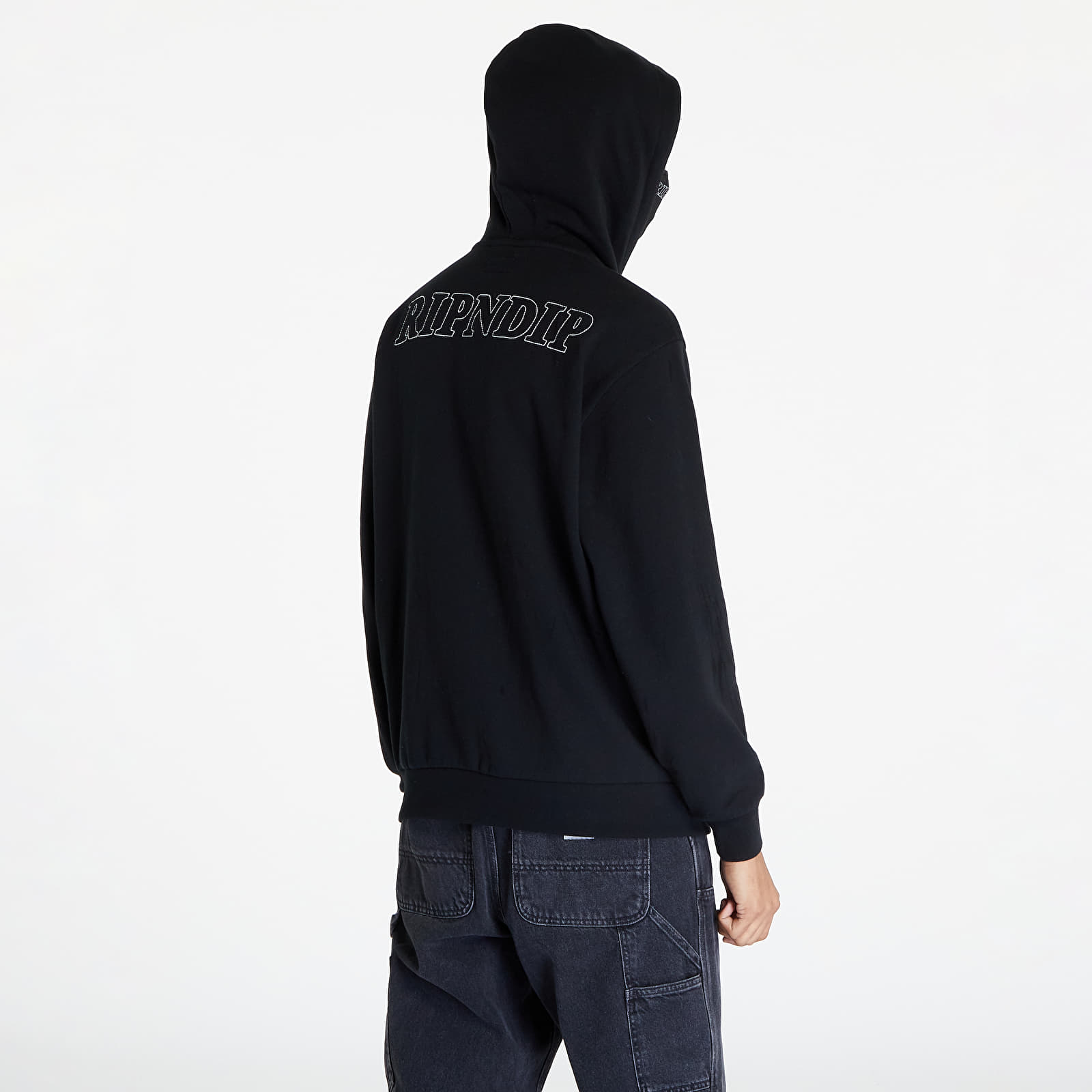 Mikiny RIPNDIP Fuckin Fuck Balaclava Full-Zip Hoodie Black