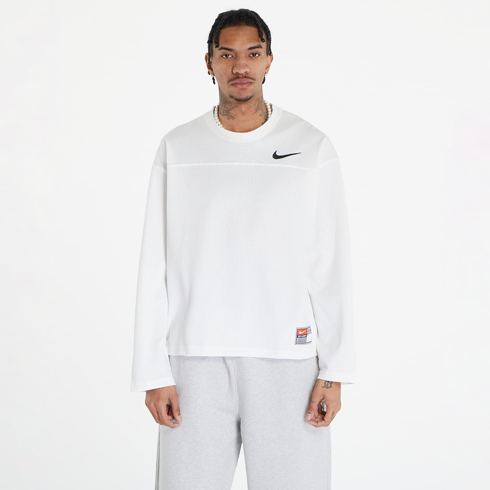 T shirts Nike U NRG x Stussy Long Sleeve Top Sail Black Footshop