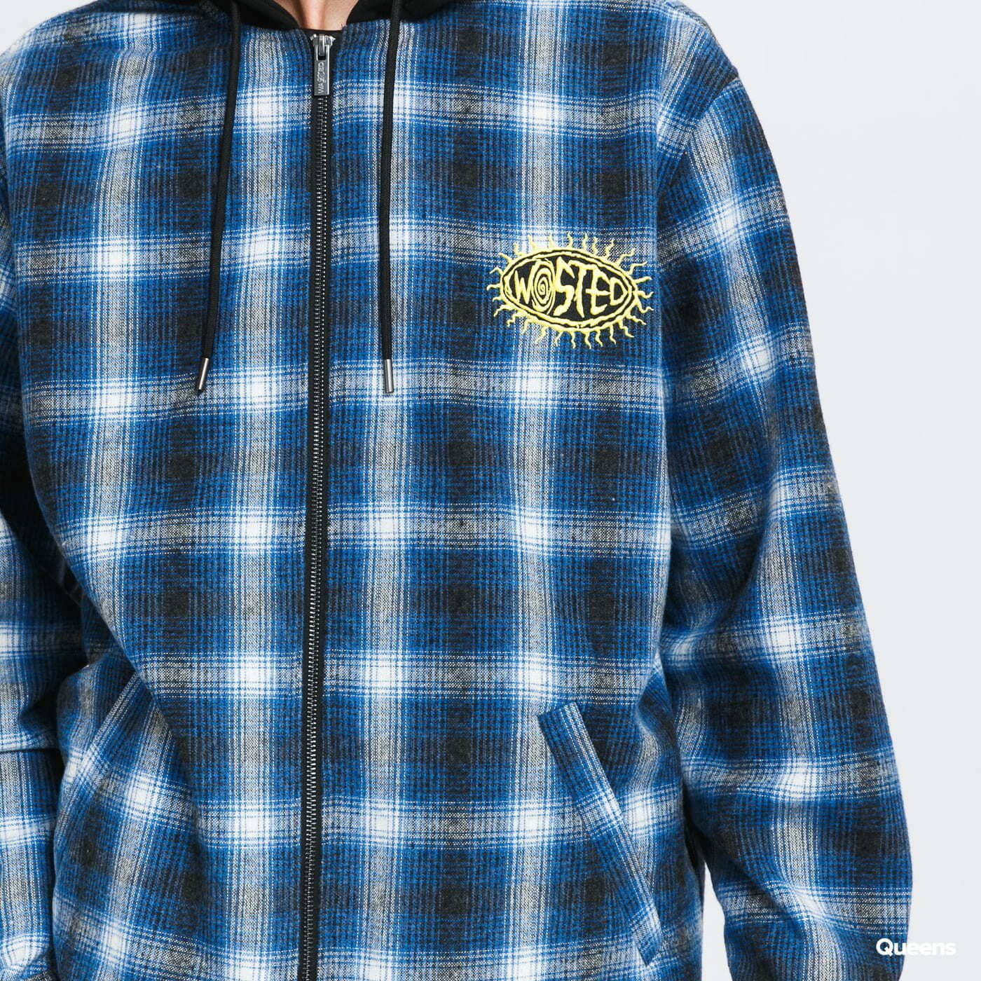 Men s hoodies Wasted Paris Hoodie Shirt Shadow Plaid Love Black Blue White Footshop