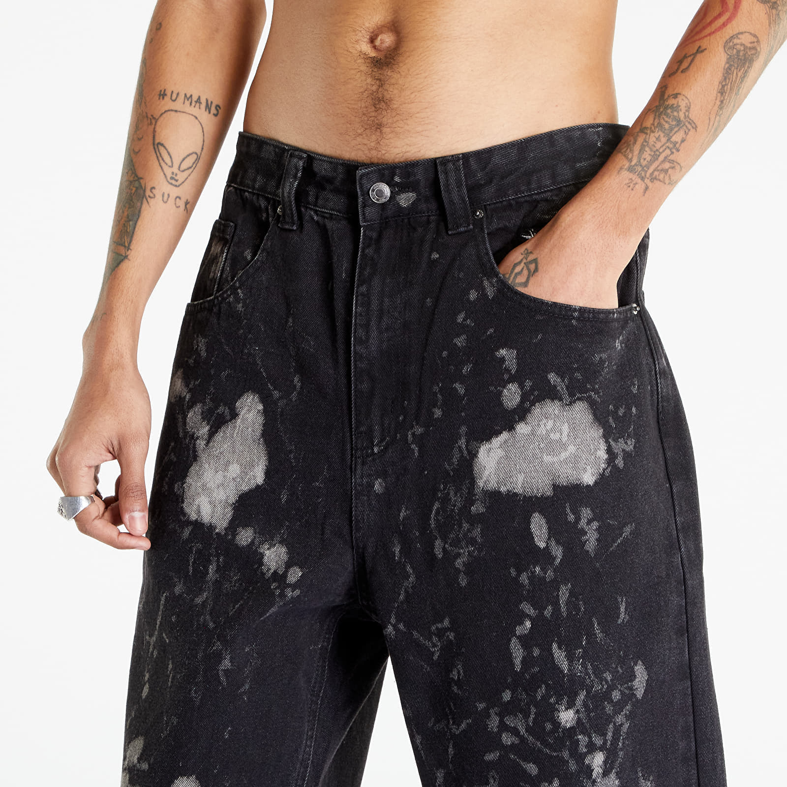 Vyriškos kelnės Wasted Paris Pant Casper Exit Bleach Black/ Grey