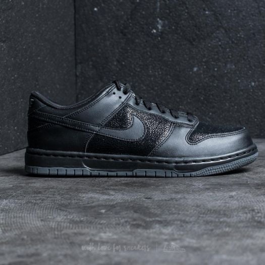 nike dunk black leather