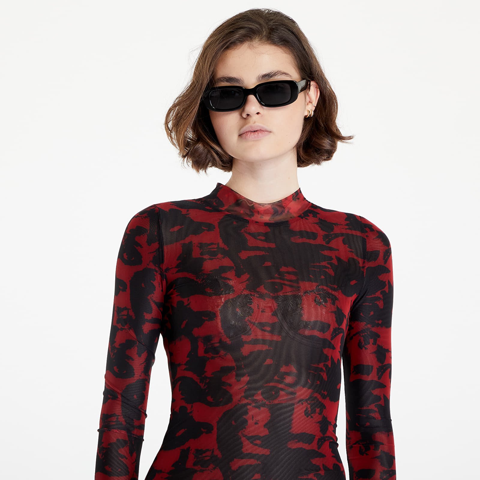 Dress Wasted Paris Wm Dress Threat Allover Red/ Black
