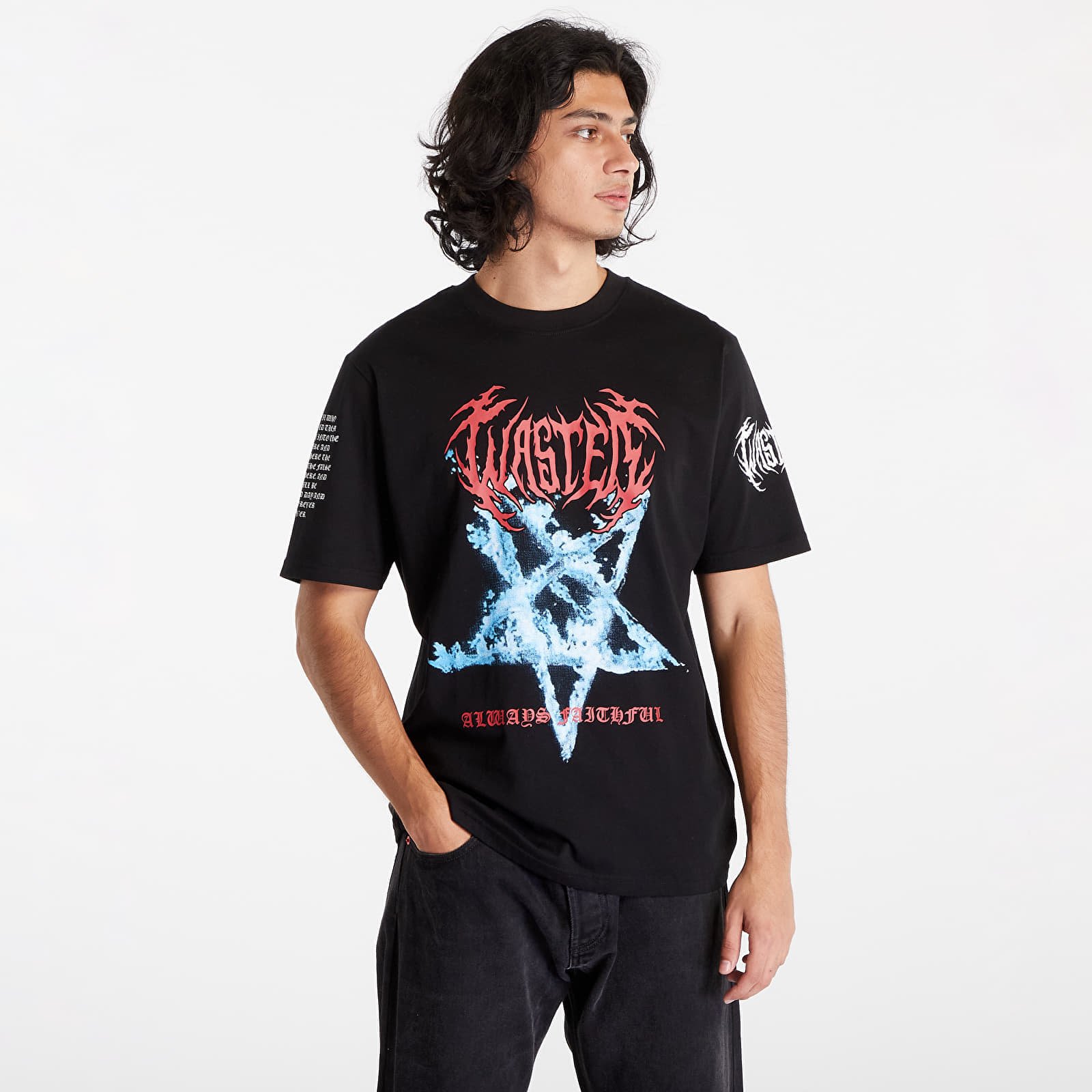 Férfi pólok Wasted Paris T-Shirt Hell Nation Black