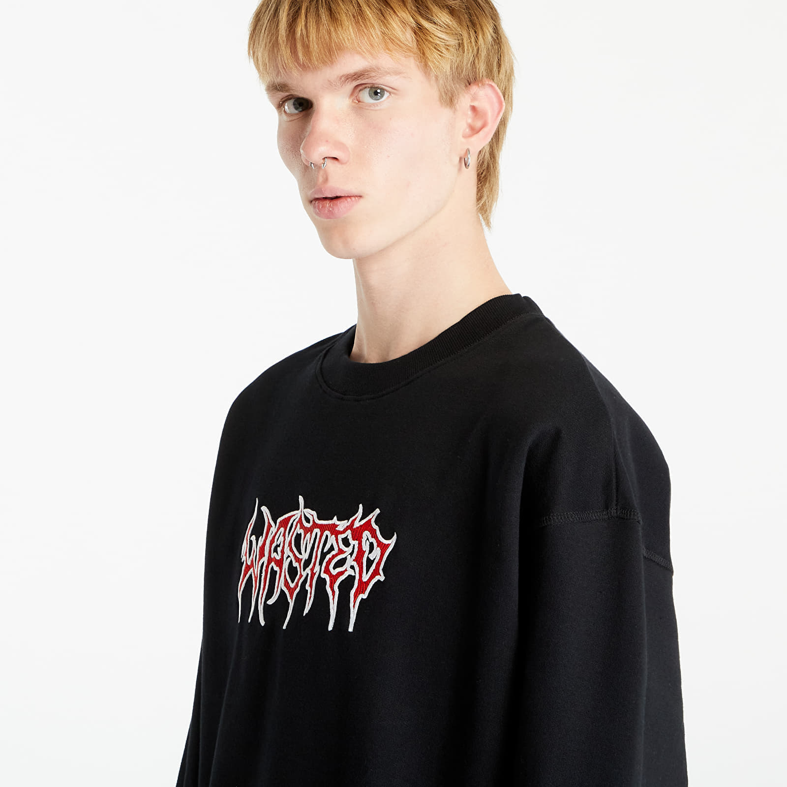 Mikiny Wasted Paris Crew Neck Feeler Black