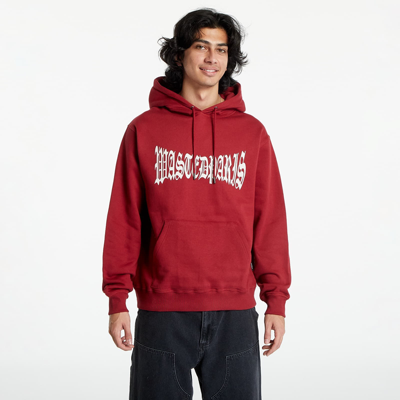 Férfi kapucnis pulcsik Wasted Paris Hoodie Fate Burnt Red
