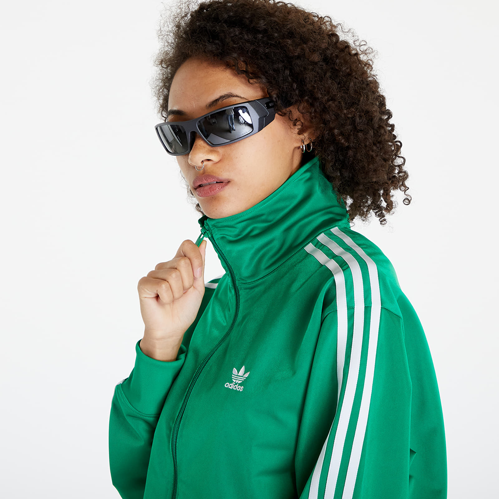 Kapuutsikud ja kampsunid adidas Originals Adicolor Loose Firebird Track Top Green