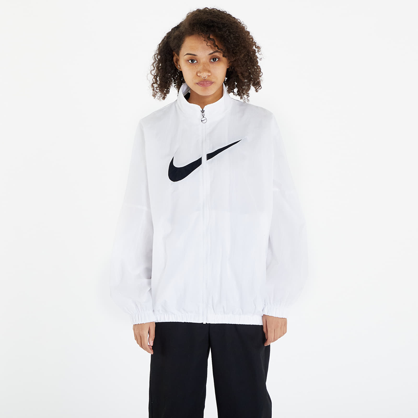 Větrovky Nike NSW Essential Woven Jacket Hbr White/ Black