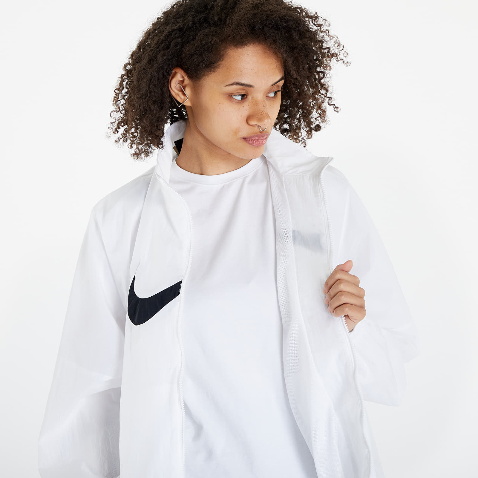 Větrovky Nike NSW Essential Woven Jacket Hbr White/ Black
