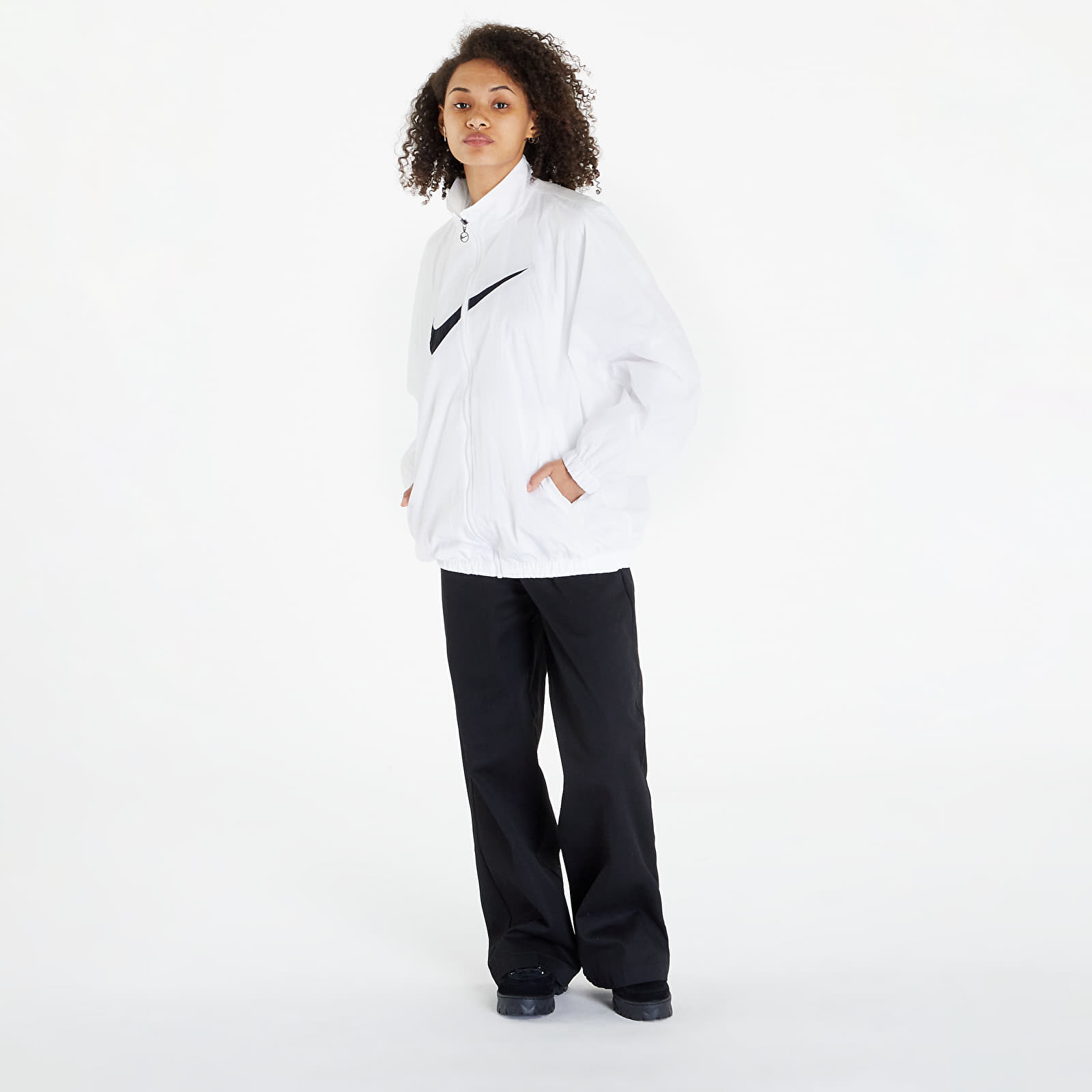 Větrovky Nike NSW Essential Woven Jacket Hbr White/ Black