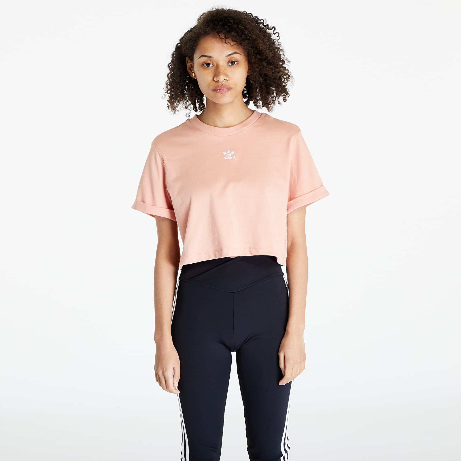 Tricouri  adidas Adicolor Essentials Cropped Tee Ambient Blush