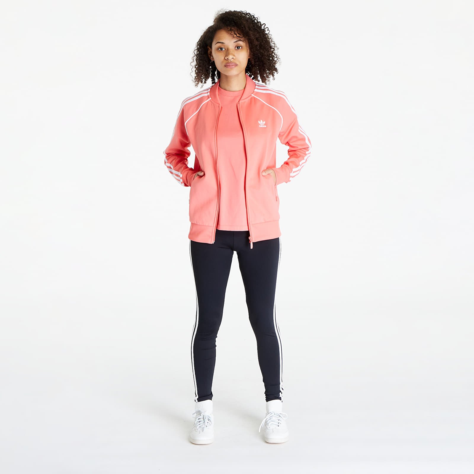Adidas sst on sale track jacket pink