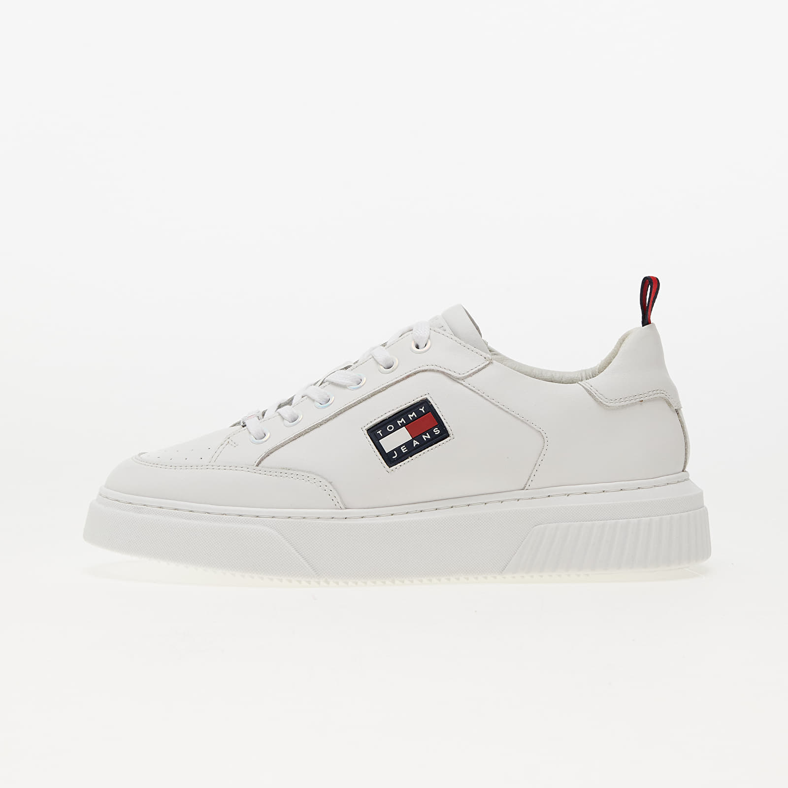 Női cipők TOMMY JEANS Elevated Leather Cupsole White