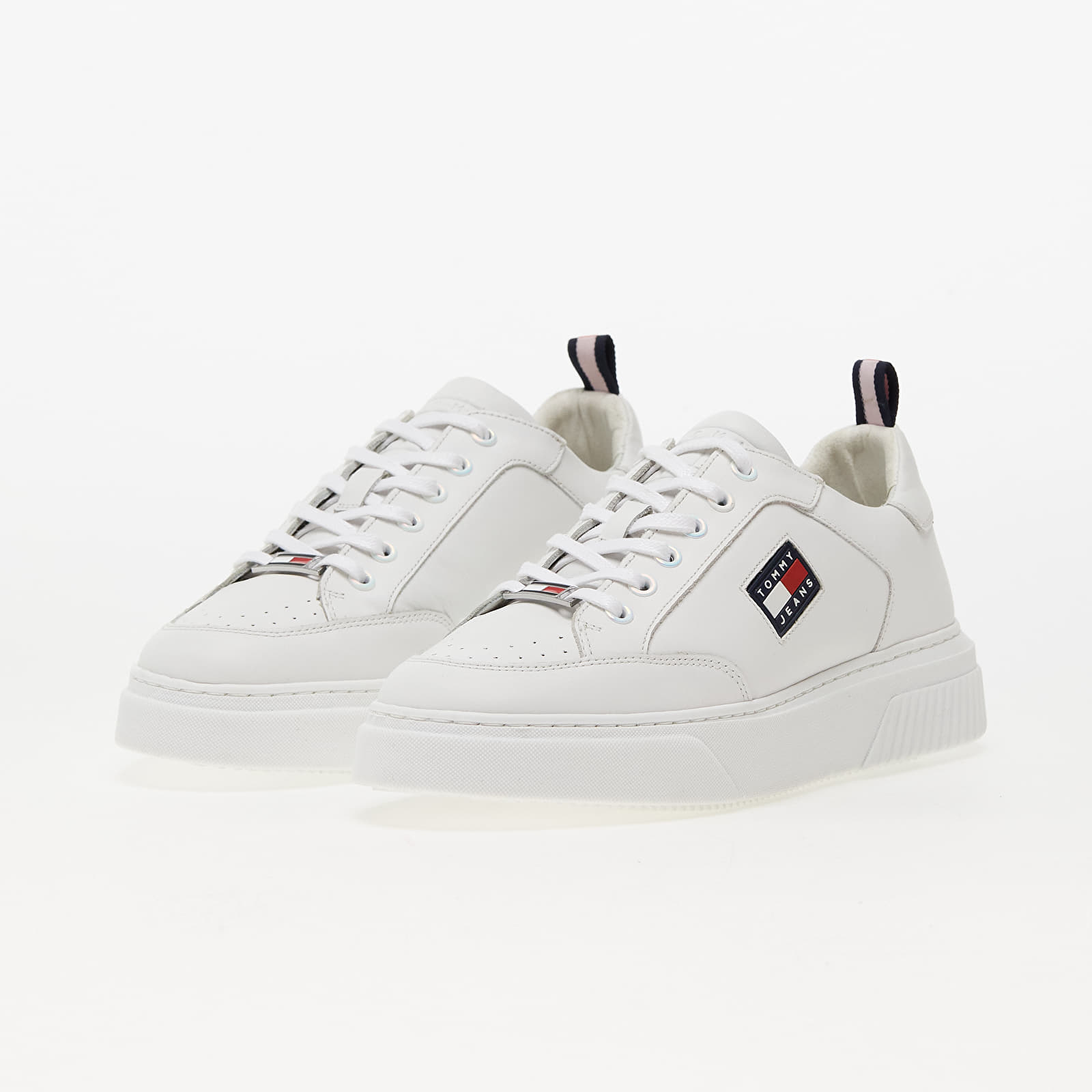 Női cipők TOMMY JEANS Elevated Leather Cupsole White