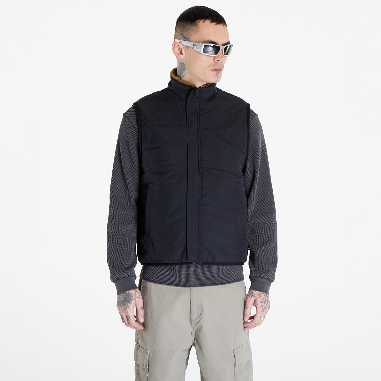 Vests Stüssy Sherpa Reversible Vest UNISEX Olive | Footshop