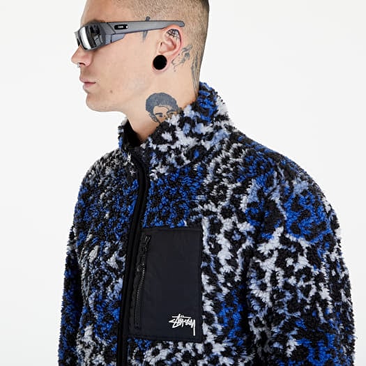 Jackets Stüssy Sherpa Reversible Jacket UNISEX Blue Leopard