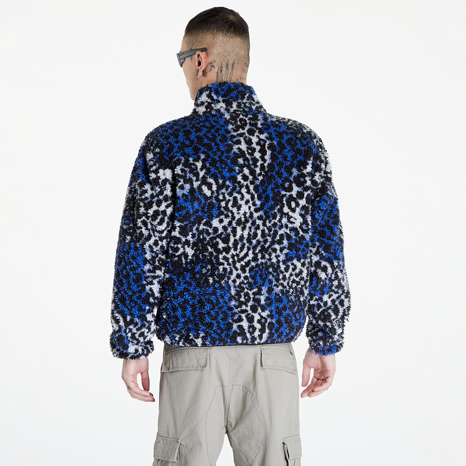 Jackets Stüssy Sherpa Reversible Jacket UNISEX Blue Leopard