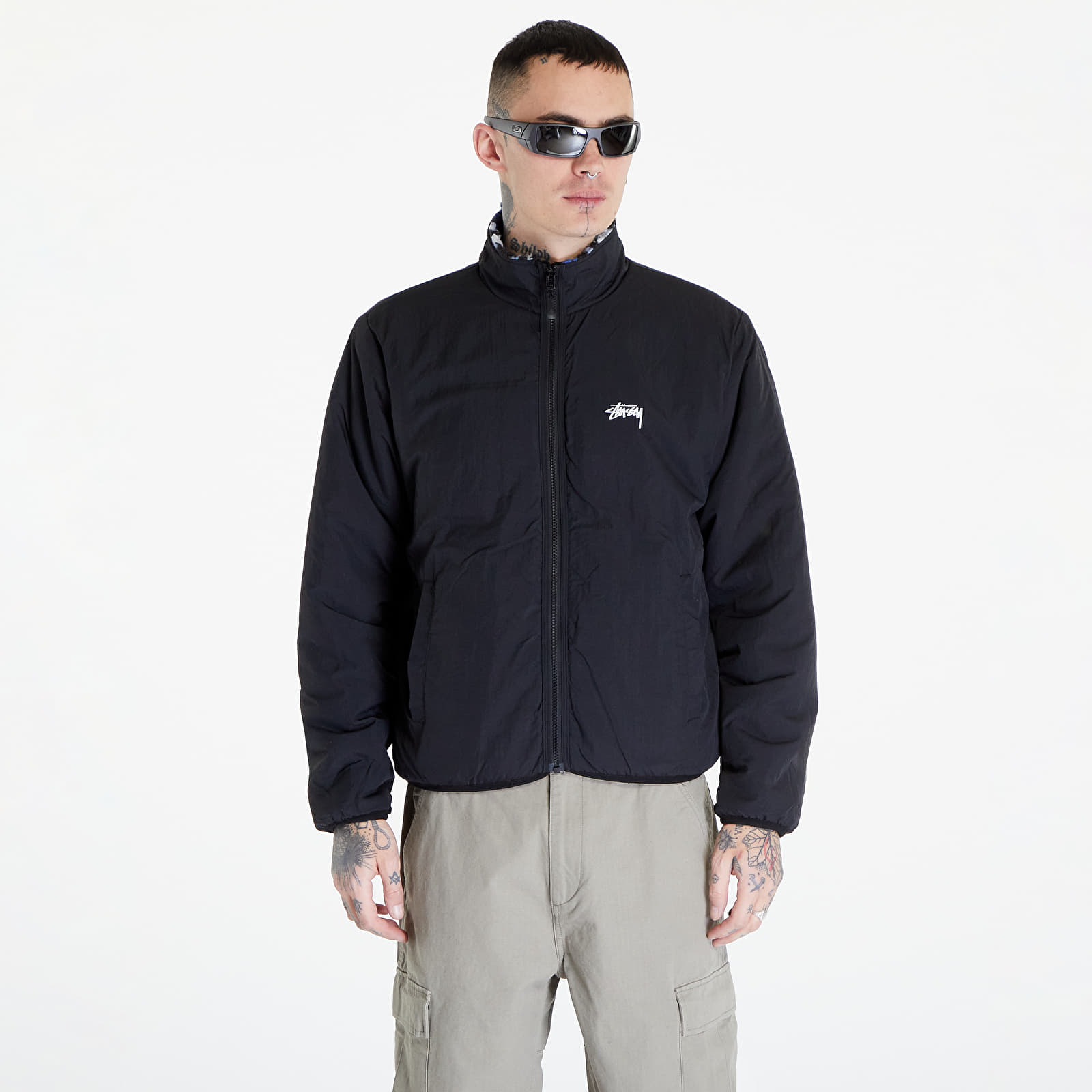 Jackets Stüssy Sherpa Reversible Jacket UNISEX Blue Leopard