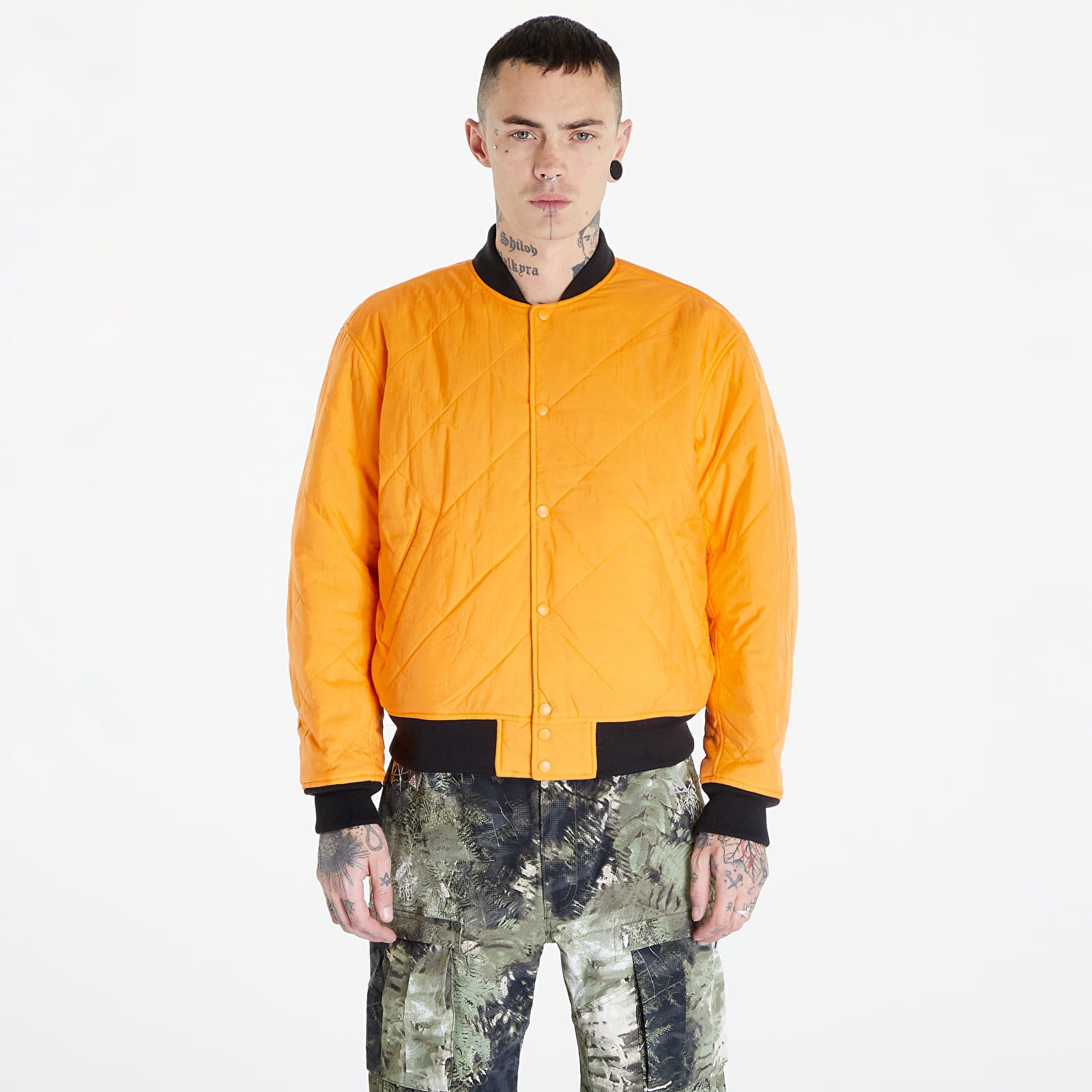 Blousons bomber Nike U NRG x Stüssy Reversible Jacket Medium Olive/ Bright Mandarin/ Sail