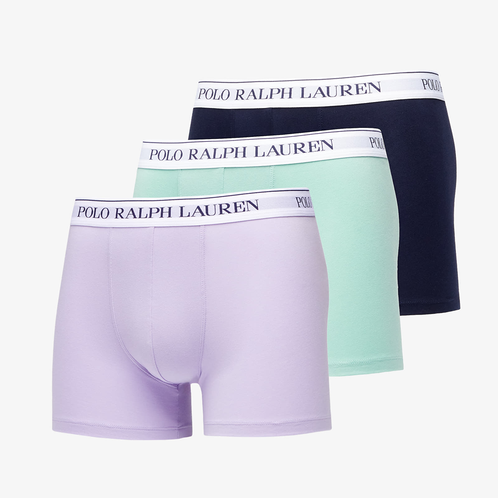 Ralph Lauren Stretch Cotton Boxer Brief 3-Pack Seam Foam/ Dark Navy/ Lavender