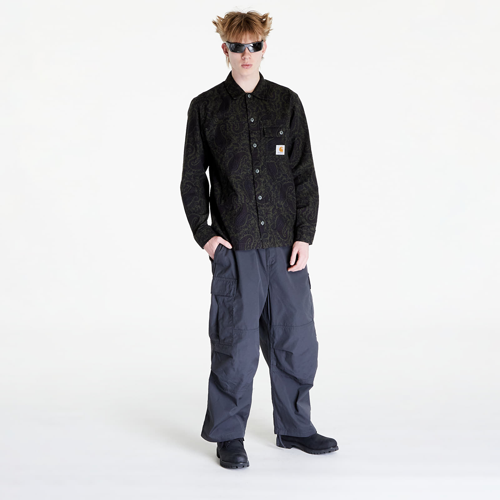 Shirts Carhartt WIP Longsleeve Charter Shirt UNISEX Paisley Print/ Plant