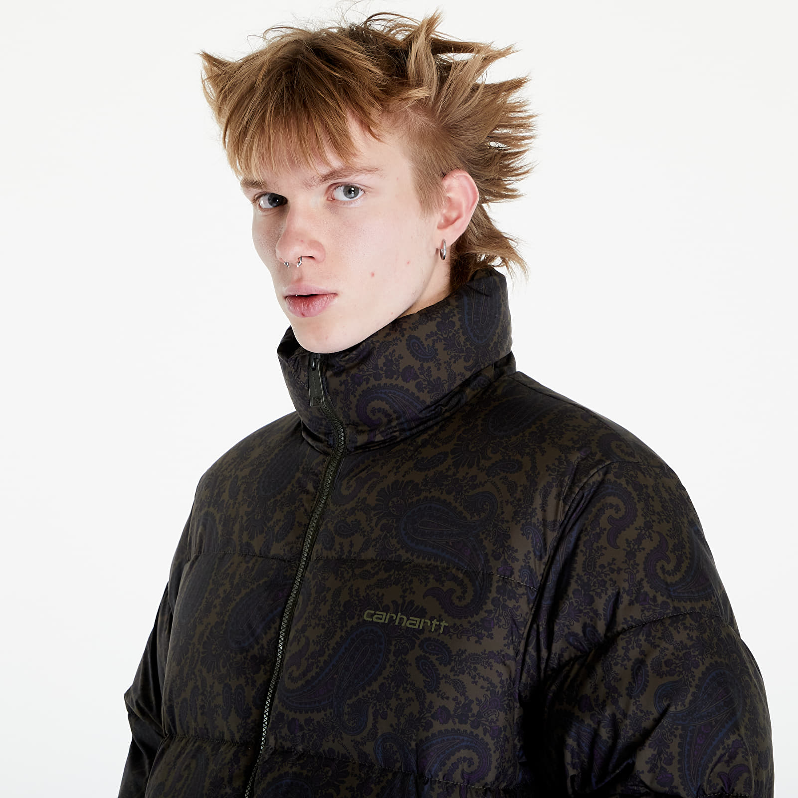 Geci Carhartt WIP Springfield Jacket UNISEX Paisley Print, Plant/ Black