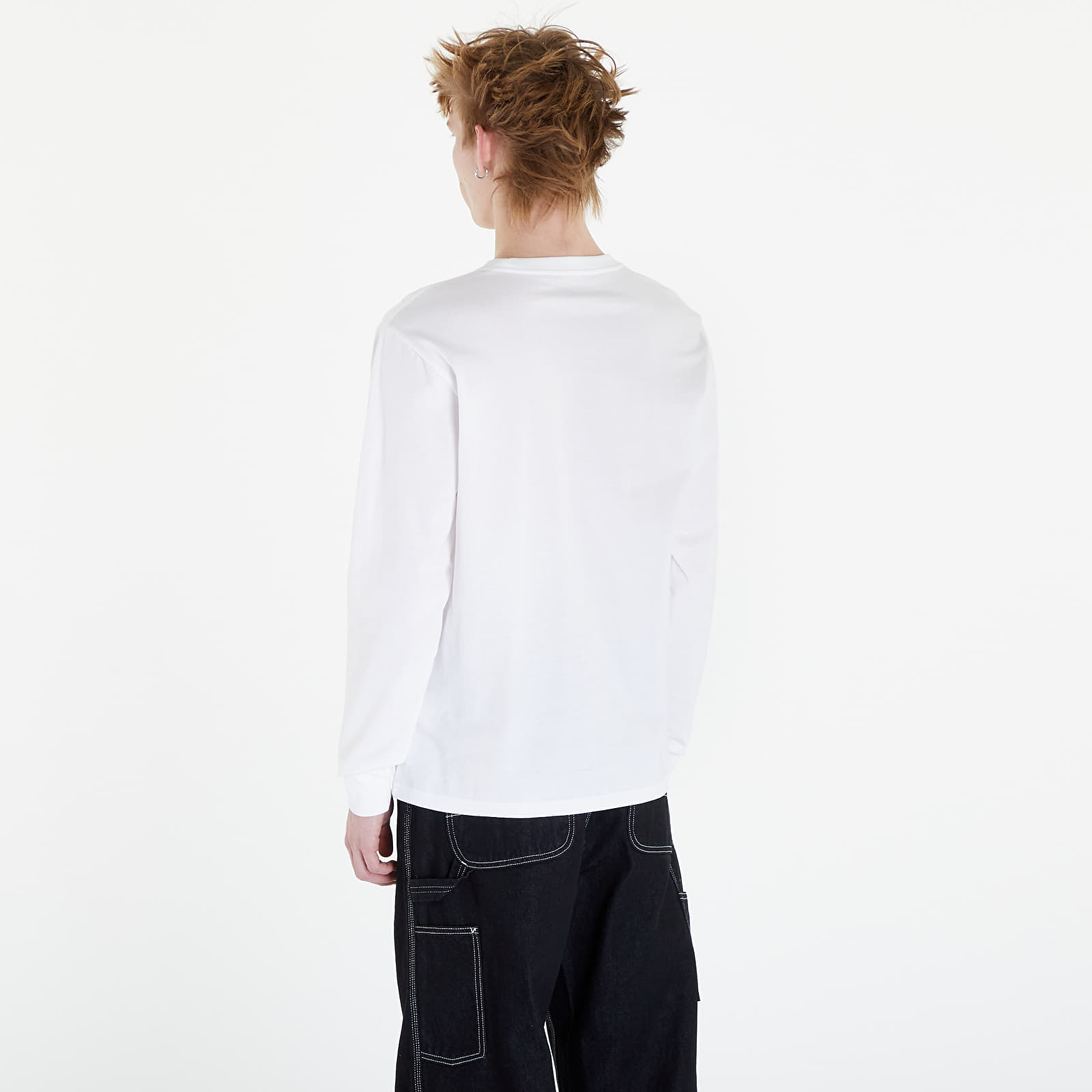Koszulki Carhartt WIP Long Sleeve Pocket T-Shirt UNISEX White