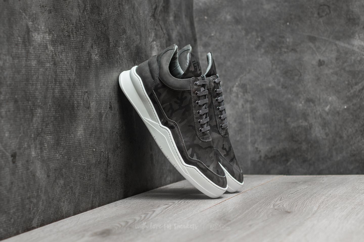Herenschoenen Filling Pieces Low Top Ghost Camo Black