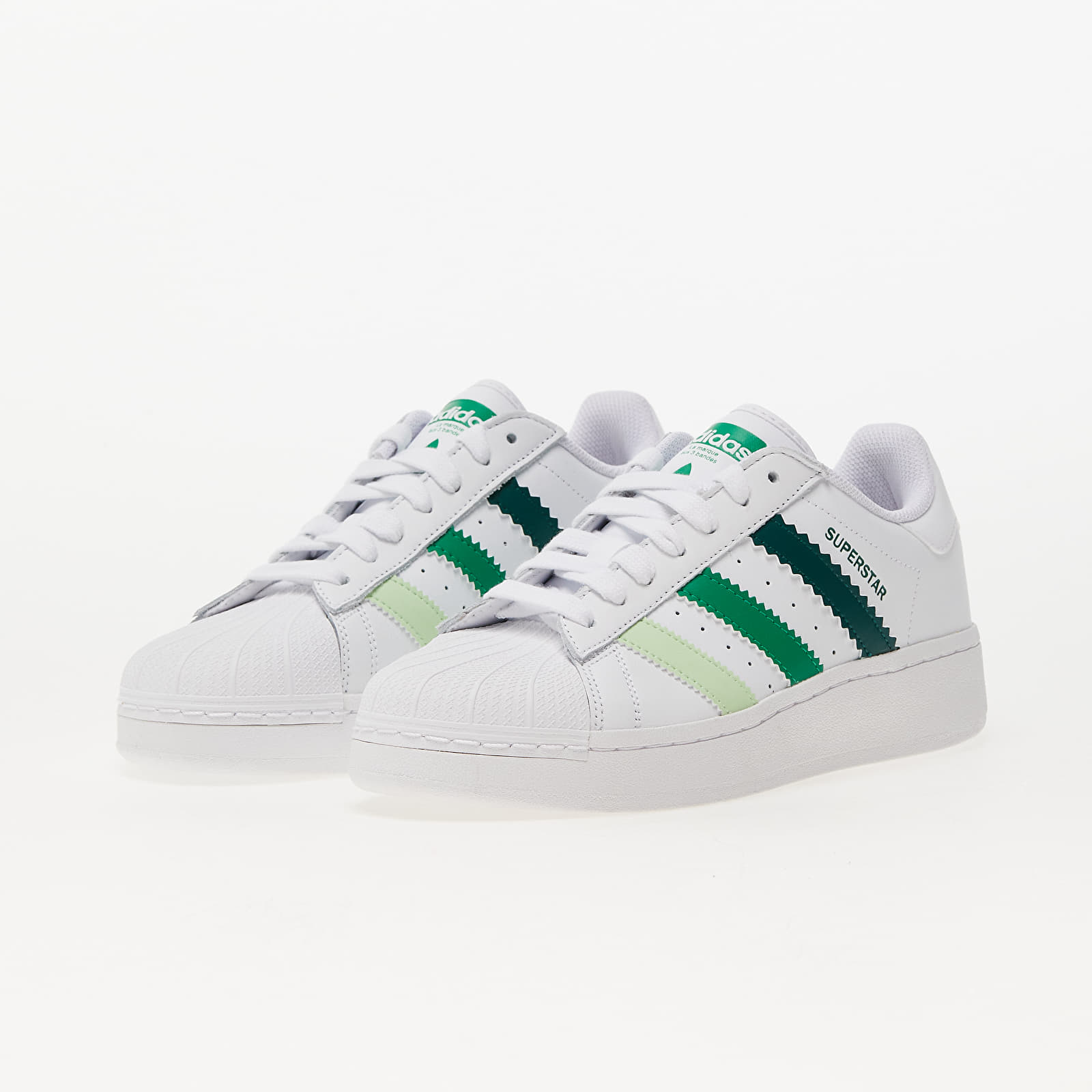 Adidas women's superstar w grey/green/white on sale