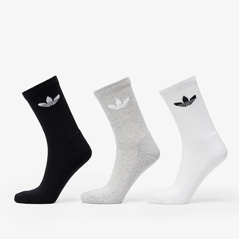 Socken adidas Trefoil Cushion Crew Sock 6-Pack Black/ White/ Medium Grey Heather