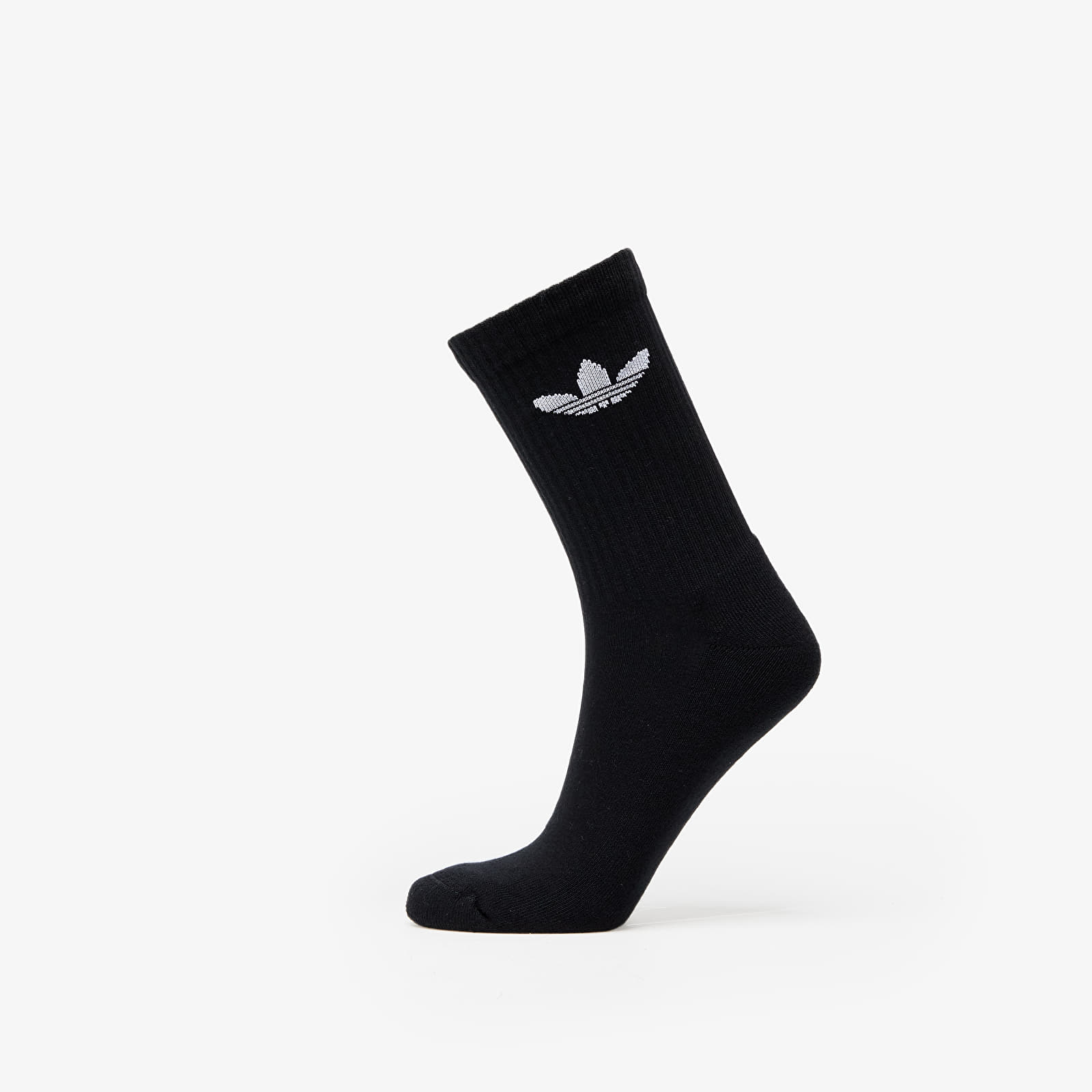 adidas Trefoil Cushion Crew Sock 6-Pack Black/ White/ Medium Grey Heather - 1 | YEO