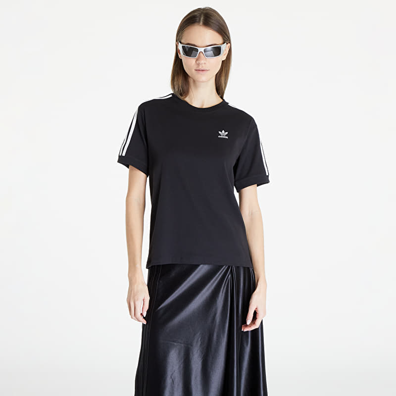 adidas 3 Stripe Tee Black