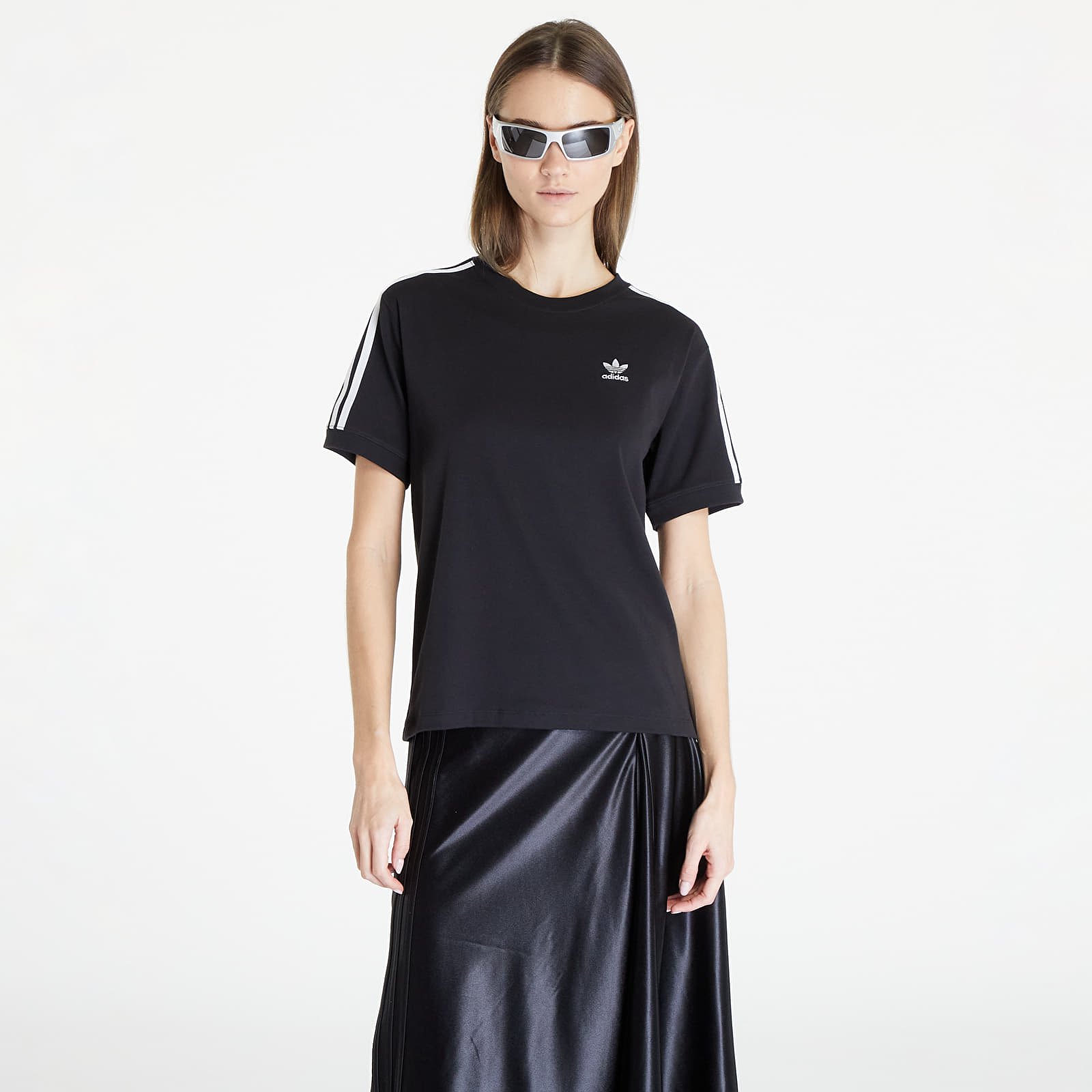 Trička adidas 3 Stripe Tee Black