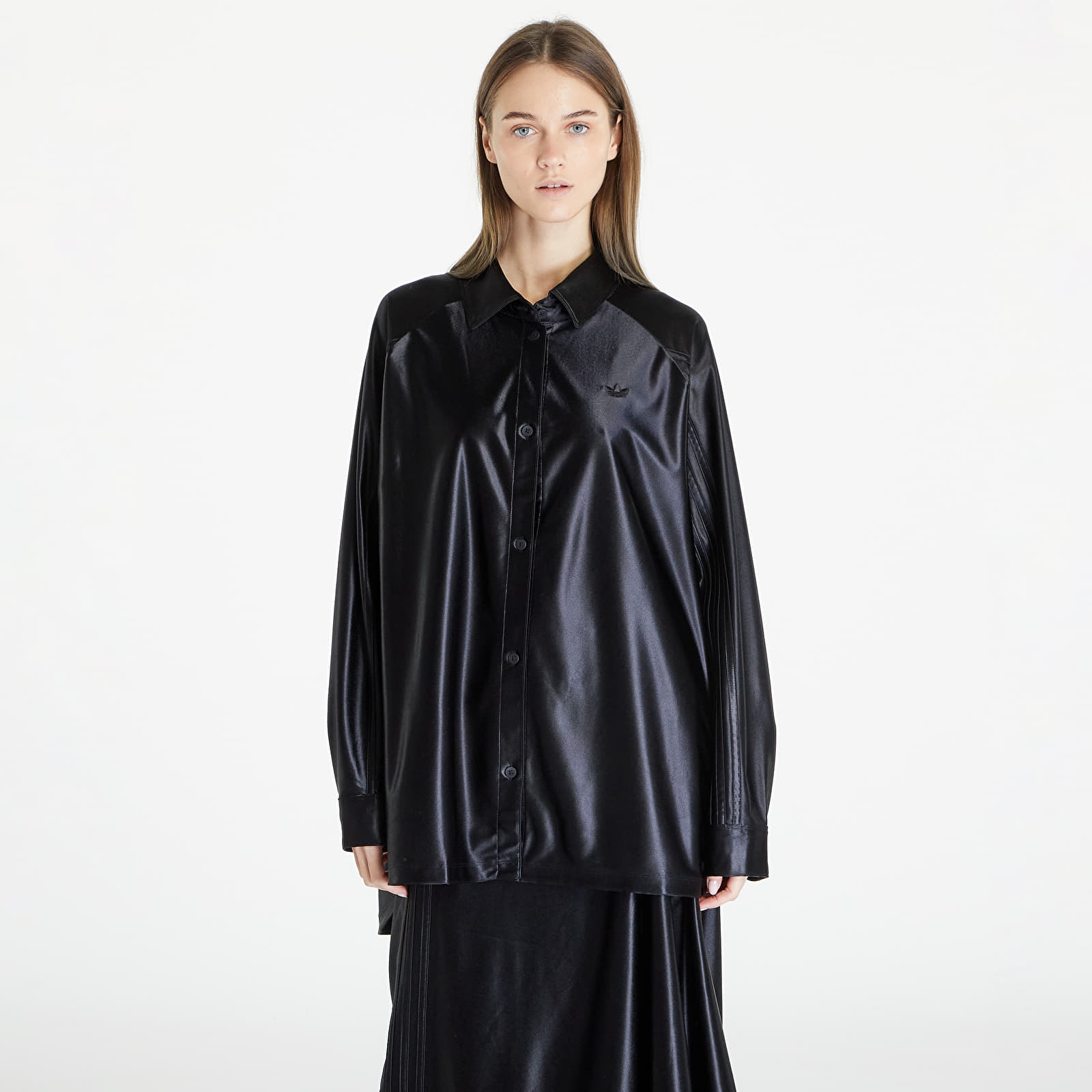 Hemden adidas Satin Shirt Black