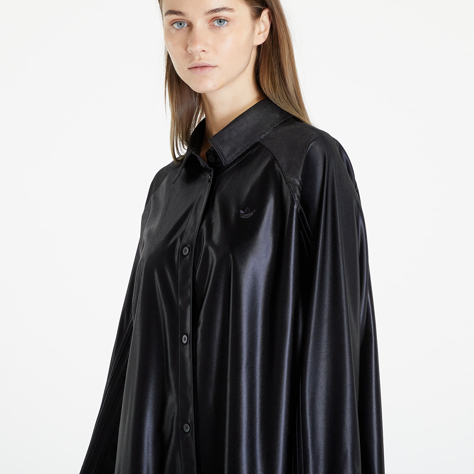Hemden adidas Satin Shirt Black