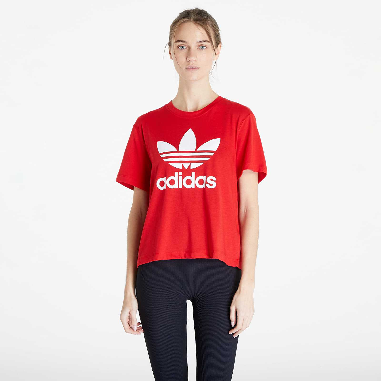 Tricou adidas Trefoil Tee Boxy Better Scarlet