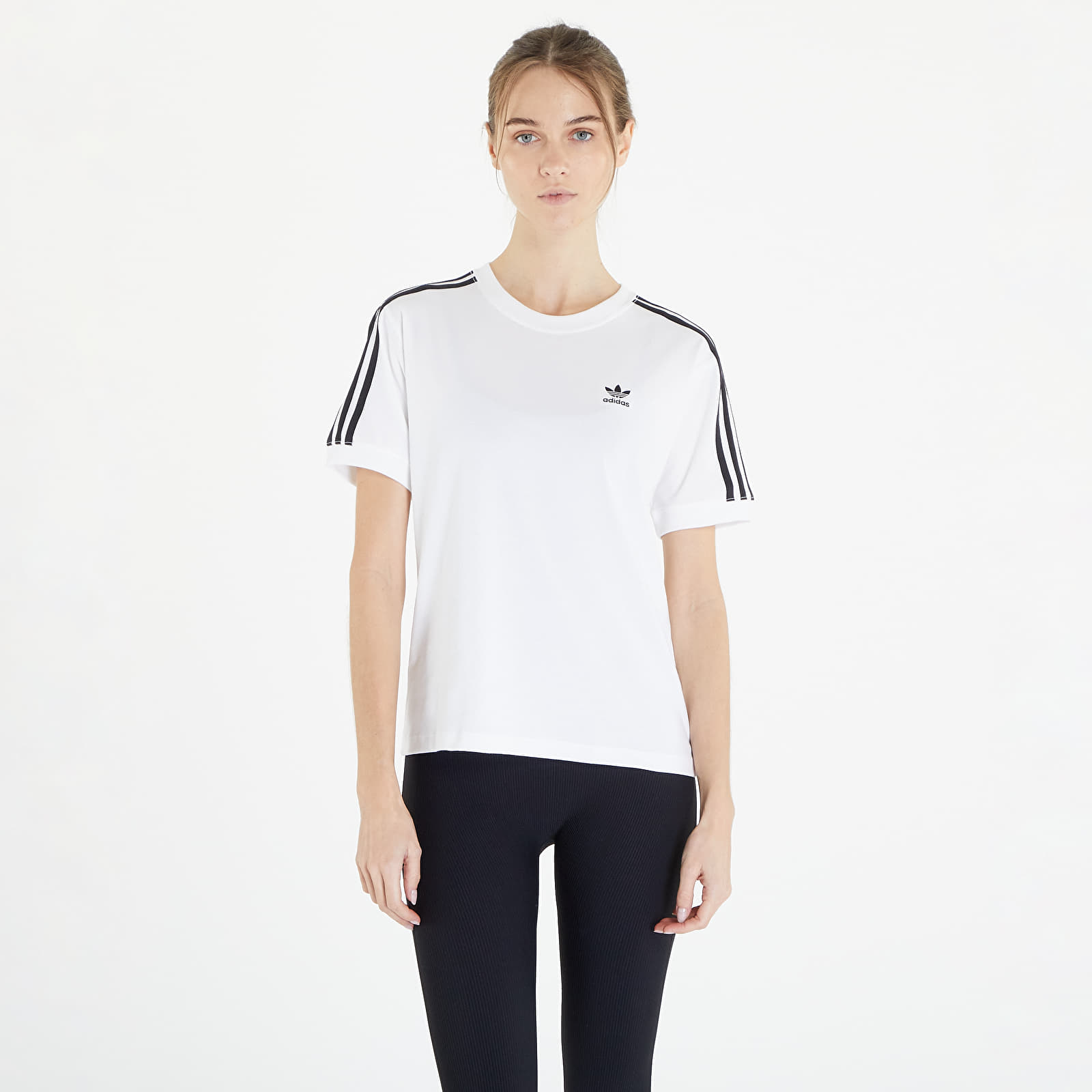 Levně adidas 3 Stripe Tee White