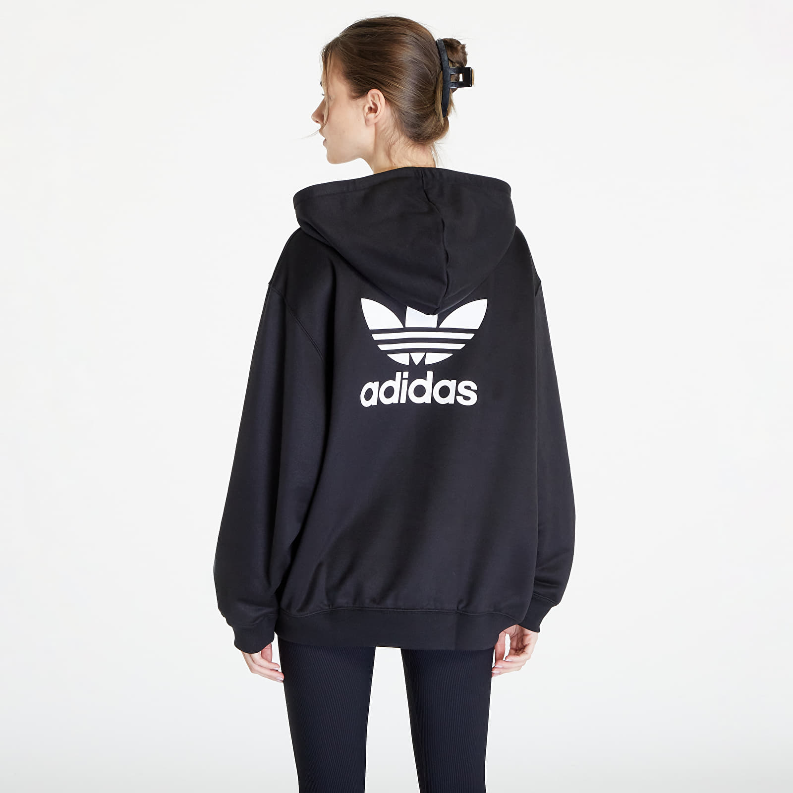 Mikiny adidas Trefoil Hoodie Black