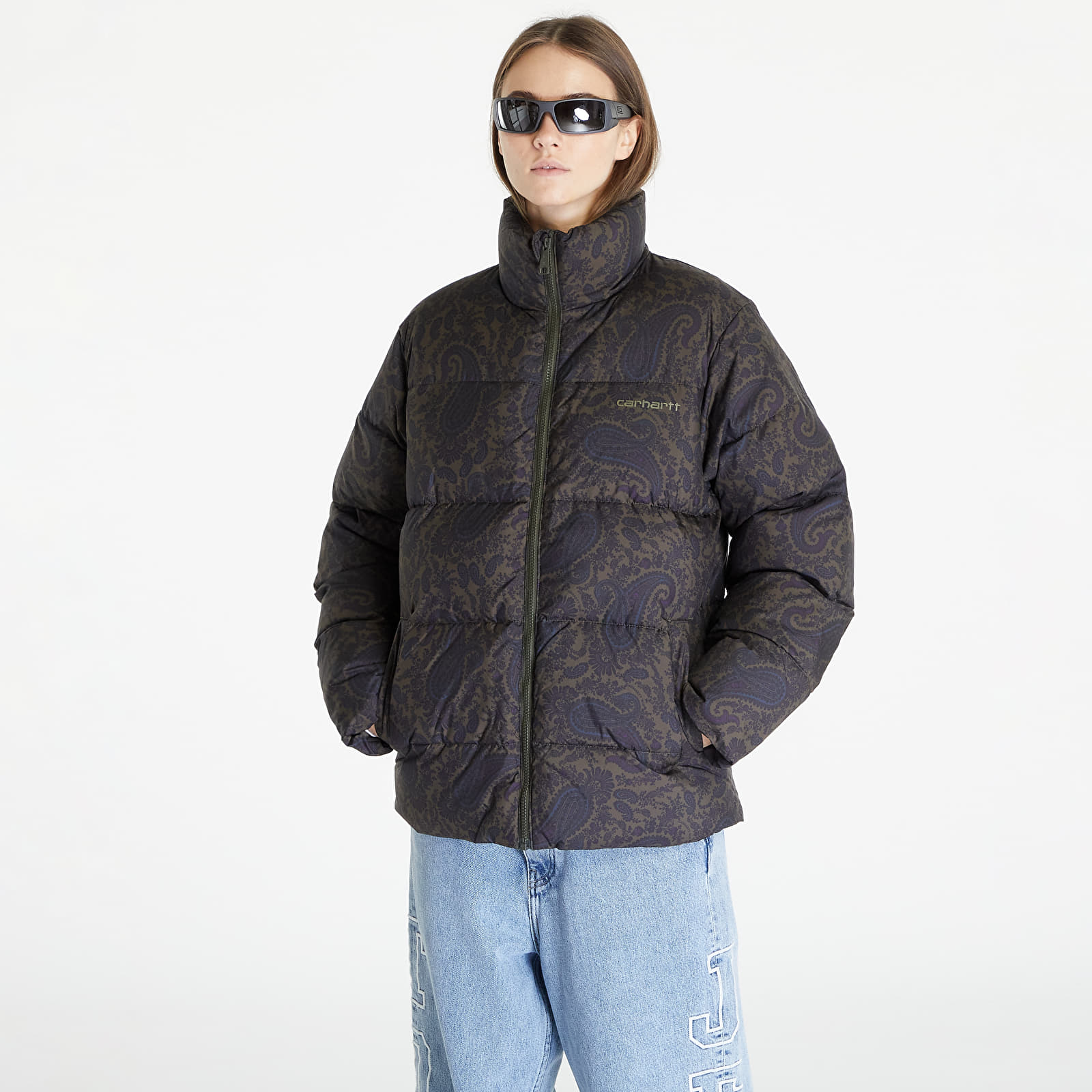 Jacheta Carhartt WIP Springfield Jacket UNISEX Paisley Print, Plant/ Black - 1 | YEO