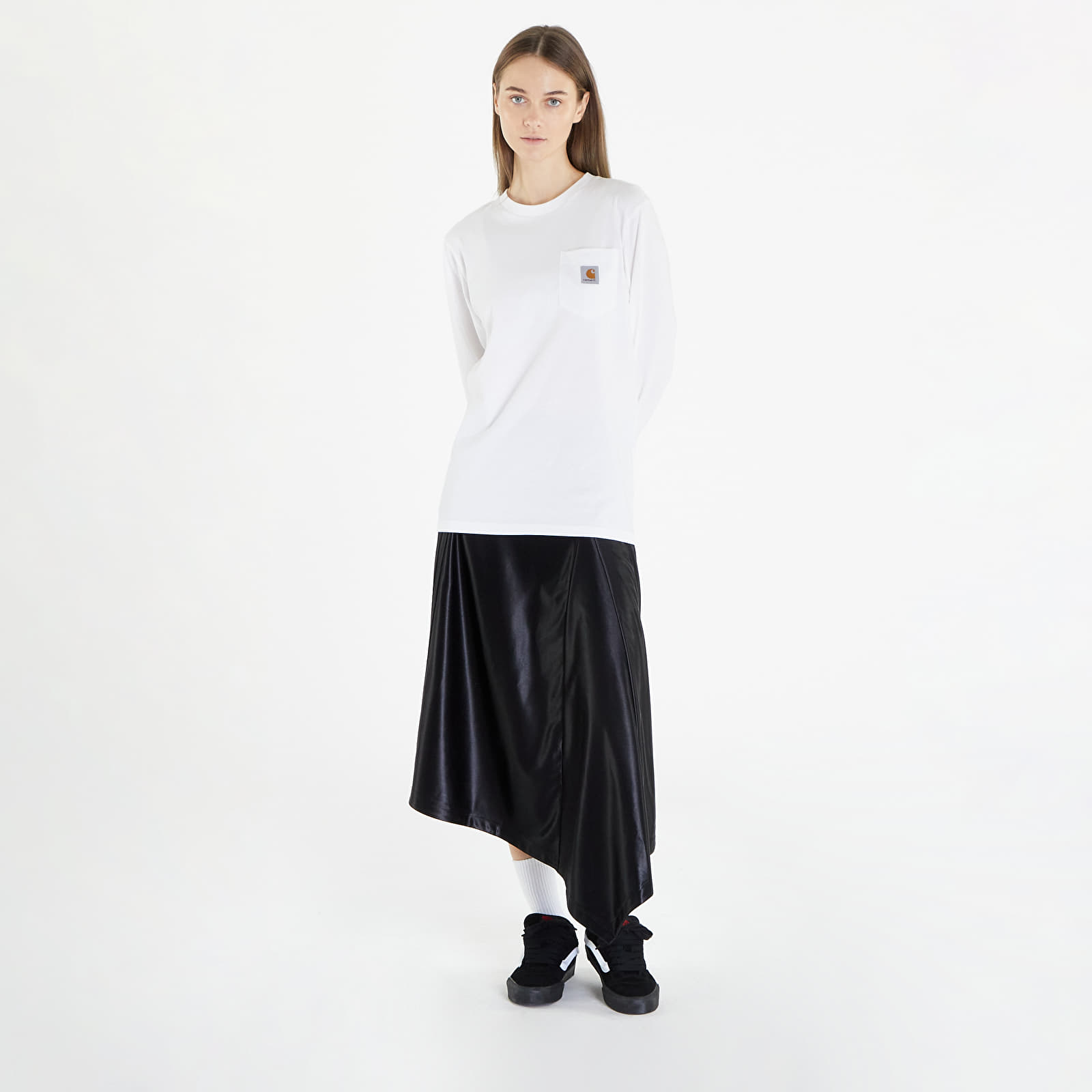 Koszulki Carhartt WIP Long Sleeve Pocket T-Shirt UNISEX White