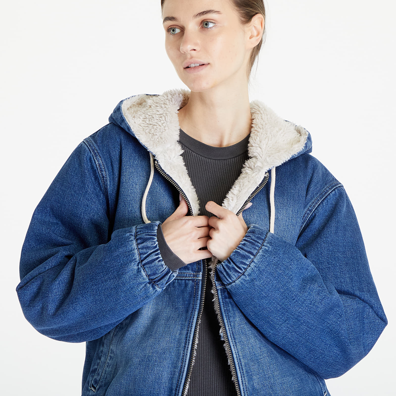 Bundy Stüssy Denim Sherpa Work Jacket UNISEX Washed Blue