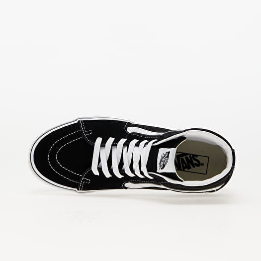 Black and white vans shoes high top top