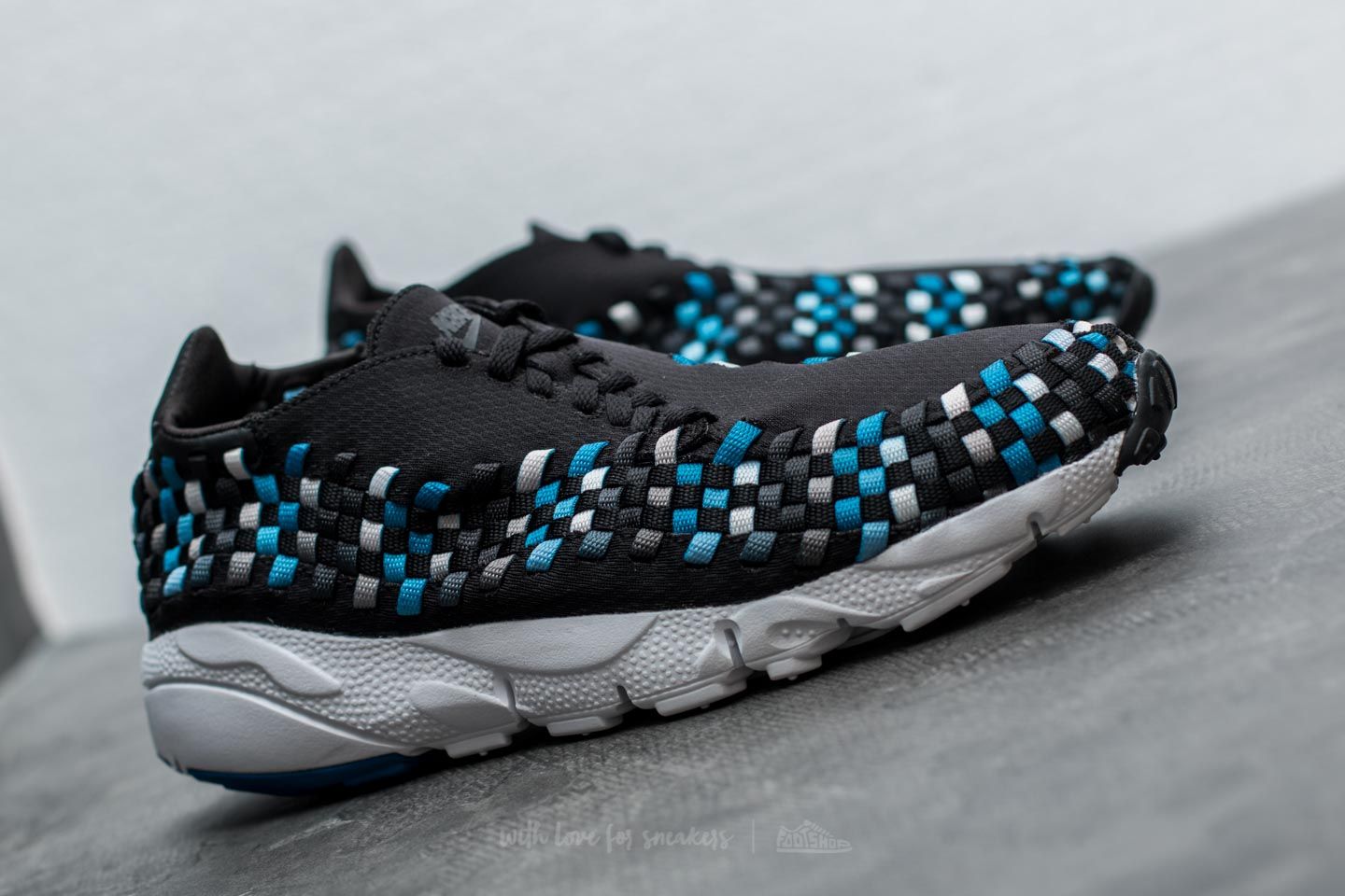 Men s shoes Nike Air Footscape Woven NM Black Blue Jay White Footshop