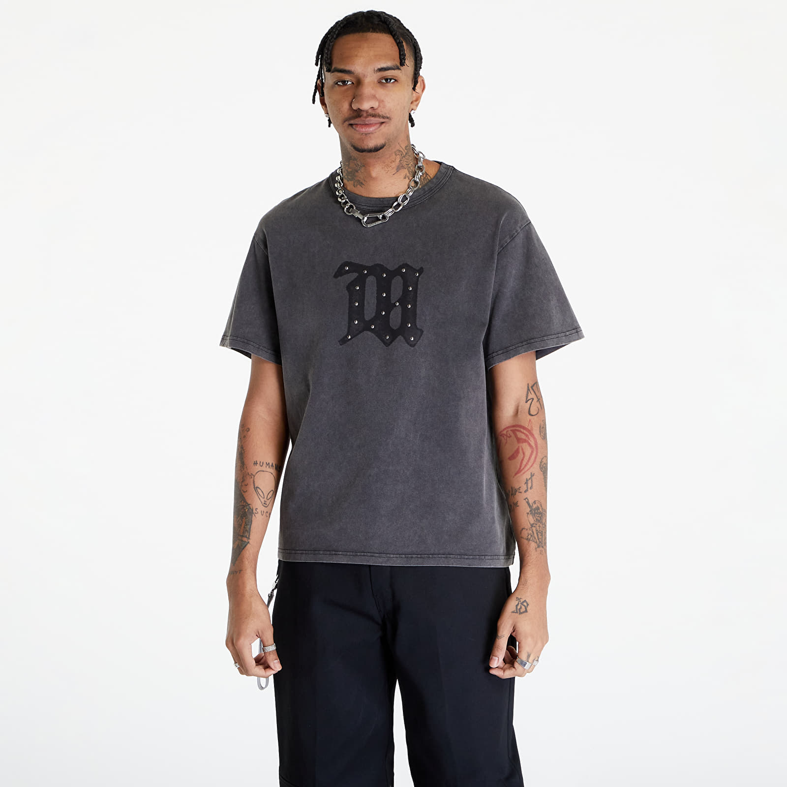 Majice T-shirt MISBHV Signature Vintage T-Shirt UNISEX Washed Black