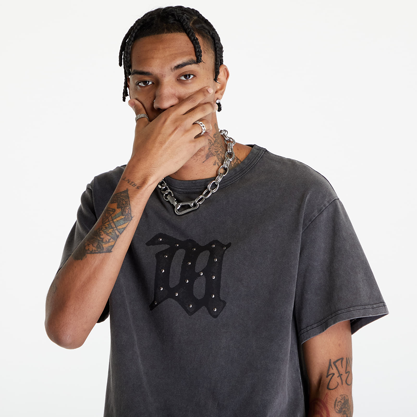 Majice T-shirt MISBHV Signature Vintage T-Shirt UNISEX Washed Black