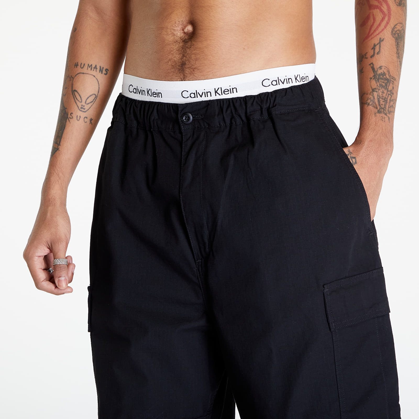 Pantaloni și blugi Carhartt WIP Jet Cargo Pant Black Rinsed