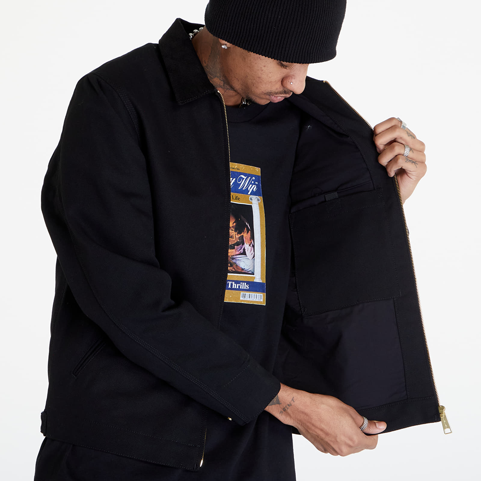 Chaquetas Carhartt WIP Detroit Jacket UNISEX Black/ Black Rigid