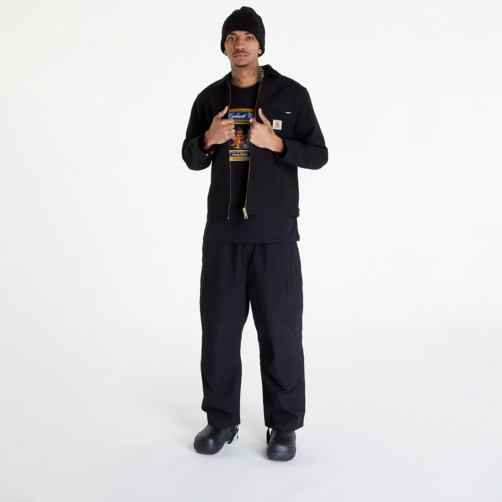 Chaquetas Carhartt WIP Detroit Jacket UNISEX Black/ Black Rigid