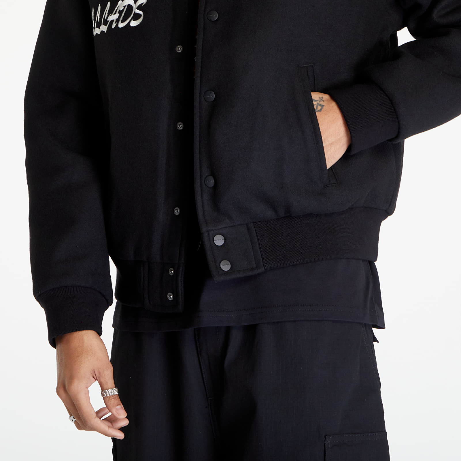Bombery Carhartt WIP Work Varsity Bomber UNISEX Black