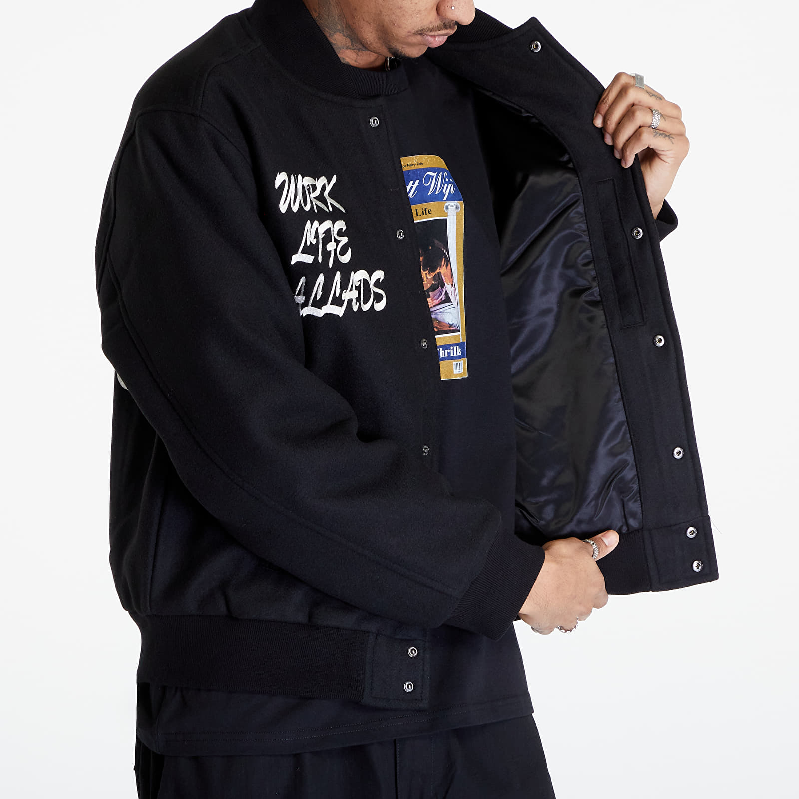 Bombery Carhartt WIP Work Varsity Bomber UNISEX Black